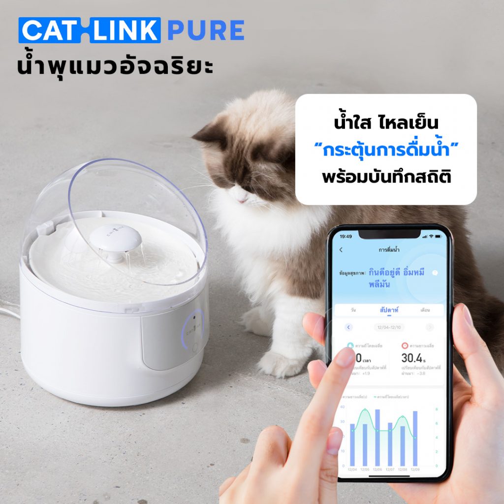 น้ำพุแมวอัจฉริยะ Catlink Pure