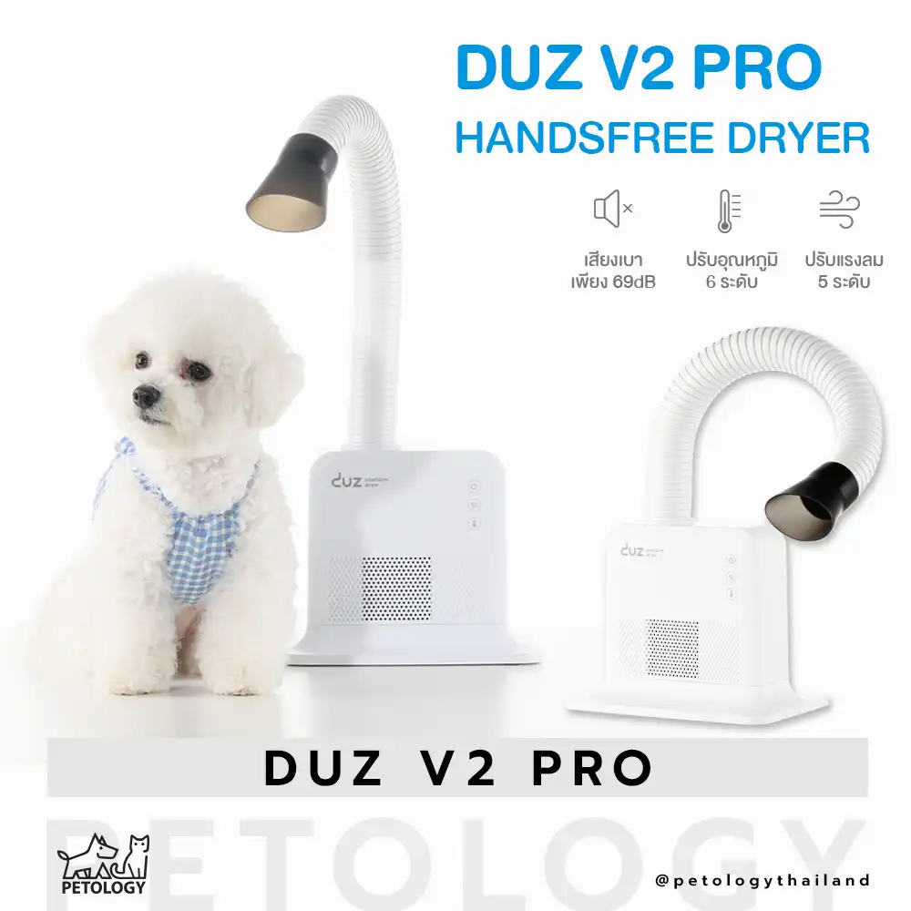 ไดร์เป่าขนสุนัข DUZ V2 Pro ไดร์เป่าขนสัตว์เลี้ยงแบบไม่ต้องใช้มือจับ